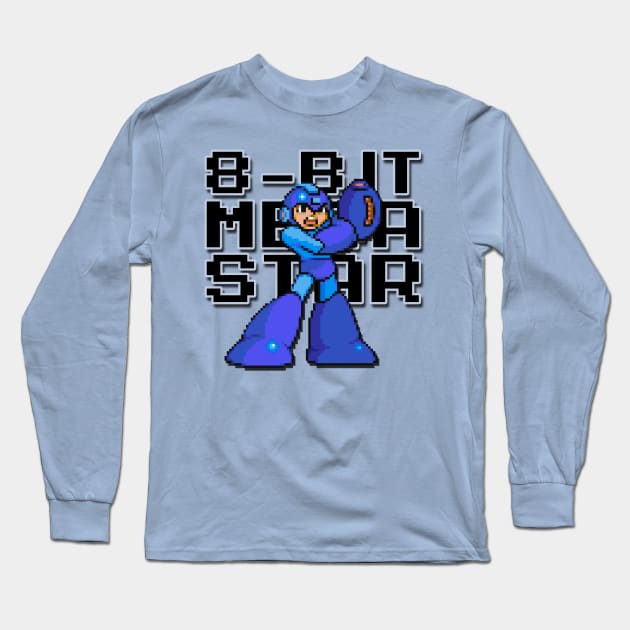 8 Bit Megastar Long Sleeve T-Shirt by RetroCheshire